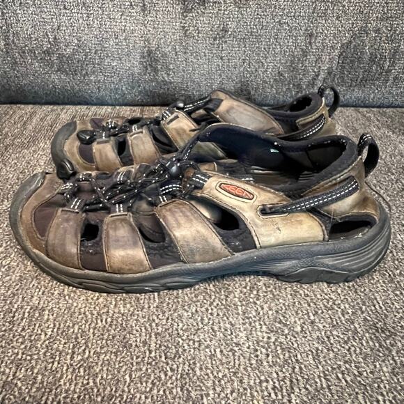 Keen Leather Sandals Mens 9 Brown Targhee Waterproof Trail Rugged Hiking Outdoor main image 4
